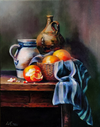 Натюрморт с апельсинами