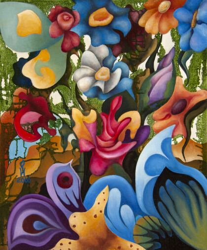 Цветник у беседки Голубой Пантеры