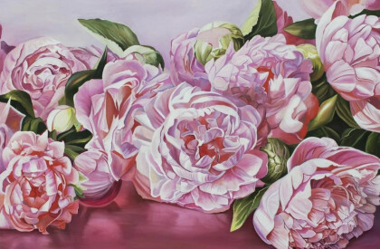 Нежно-розовые пионы
