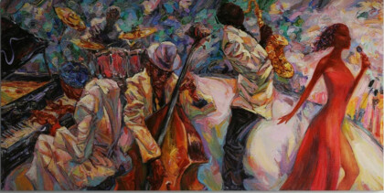 Выступление музыкантов в ресторане