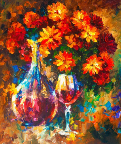 Натюрморт с бокалом вина