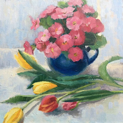 Натюрморт с тюльпанами