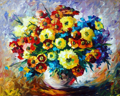 Букет в белой вазе