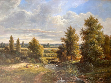 Пастушка с овцами