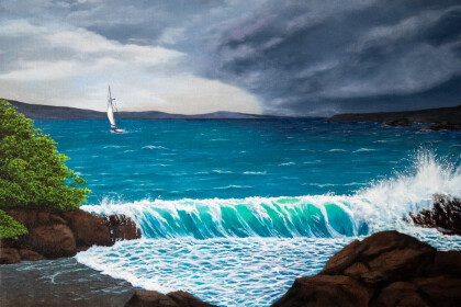 Яхта в море