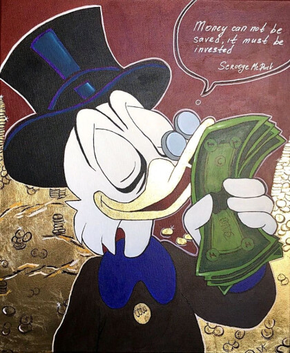 Скрудж Мак Дак с деньгами