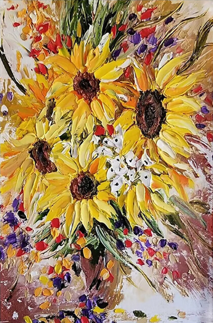 Подсолнухи в вазе