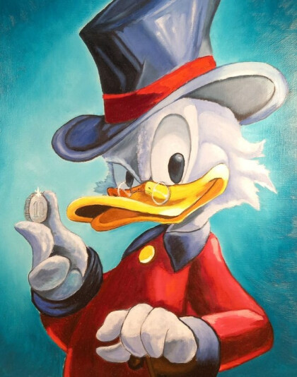 Скрудж МакДак с монетой