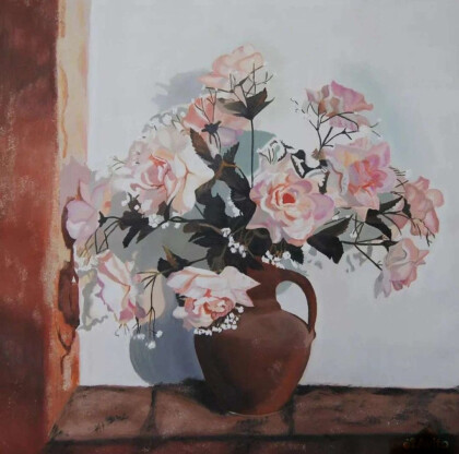 Розы в вазе