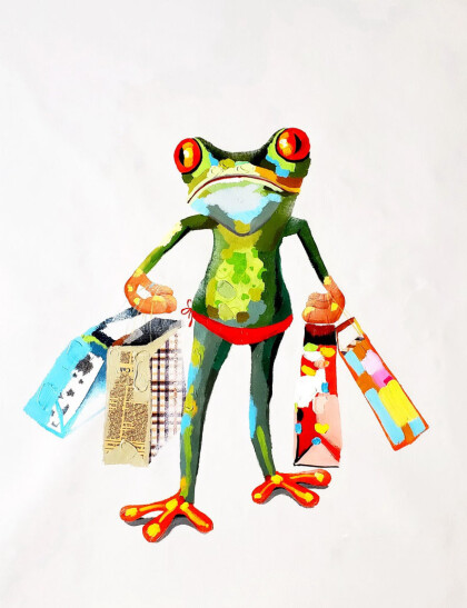 Лягушка с пакетами
