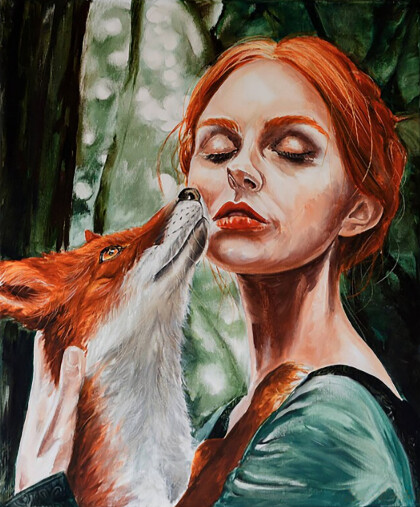 Девушка с лисой