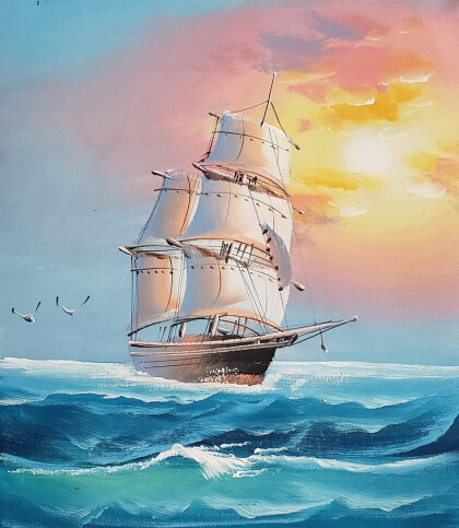 Корабль в море