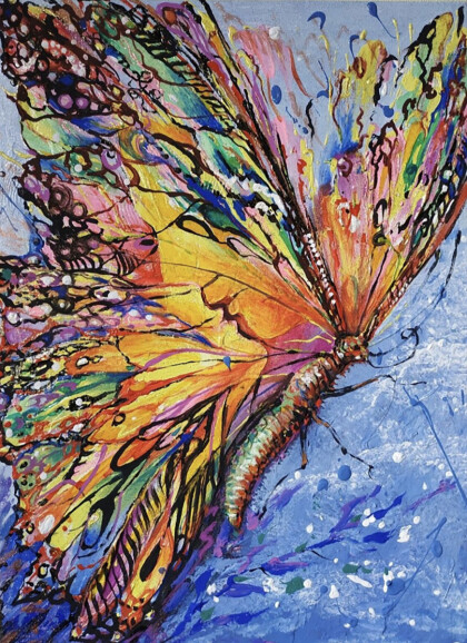 Яркая бабочка