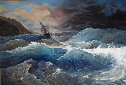 Корабль в шторм