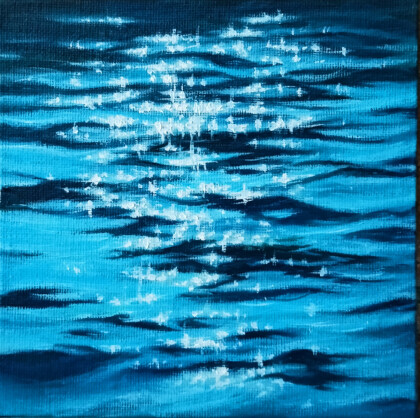 Миниатюра на мольберте "Блики"