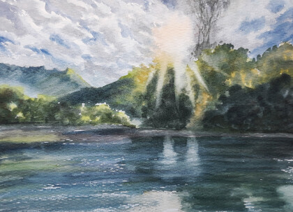 Утро на озере