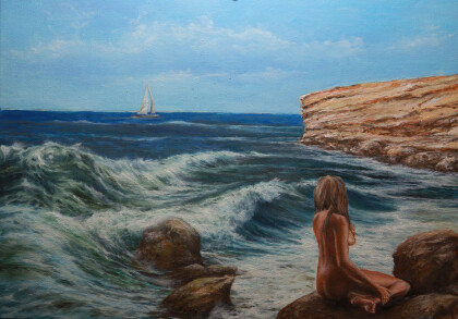 девушка на берегу