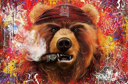 Медведь с сигаретой