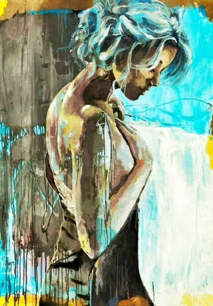 Девушка в абстракции