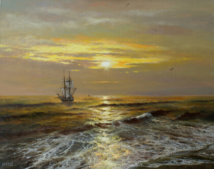 Тёплый вечер над морем