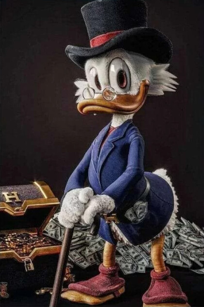 Скрудж Макдак с тростью