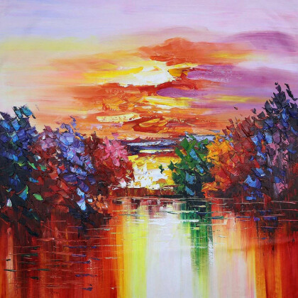 Закат над лесом