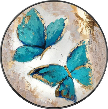 Голубые бабочки в золоте