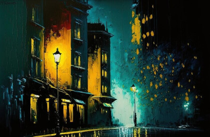 Ночь, улица, фонарь