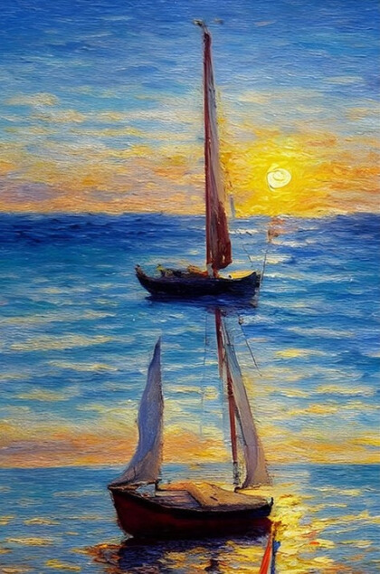 Парусники в море