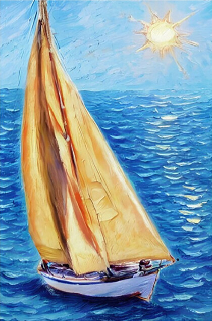 Парусник в море