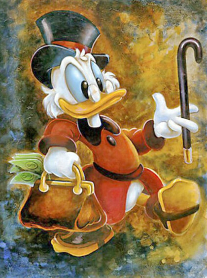 Скрудж с деньгами