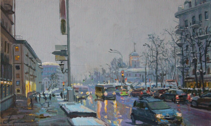 Вечерний Минск. Сырой проспект