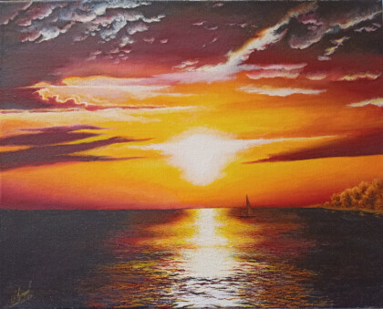 Закат над заливом