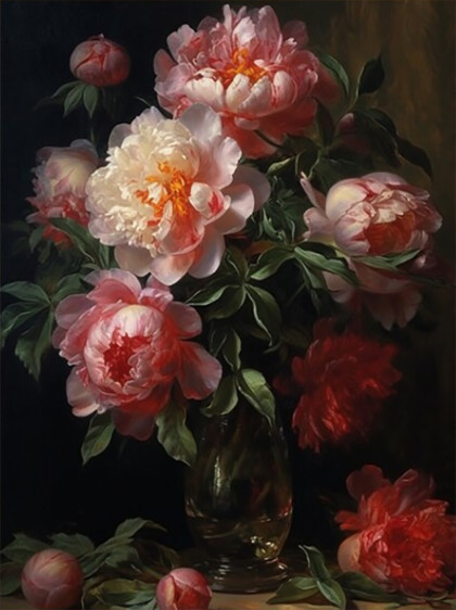 Пионы в вазе