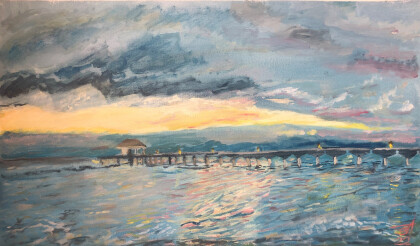 Закат на Мальдивах