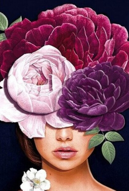 Девушка в цветочной шляпе