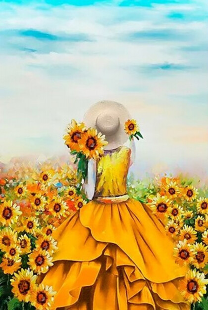 Девушка в подсолнухах