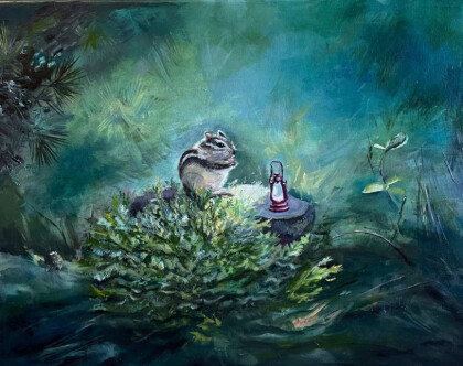 Хомячок в лесу