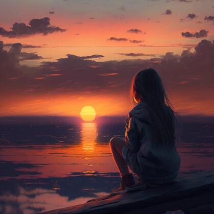 Закат над морем