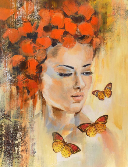 Девушка с бабочкой