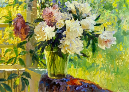 Цветы на веранде