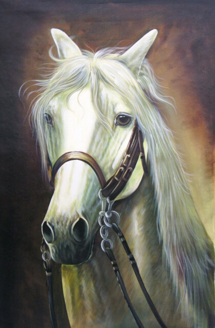 Лошадь в упряжке