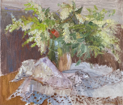 Натюрморт с черемухой