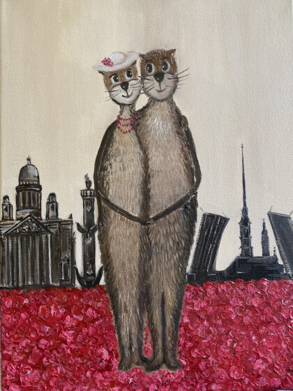 Влюблённые коты в Санкт-Петербурге