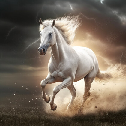 Белоснежная лошадь