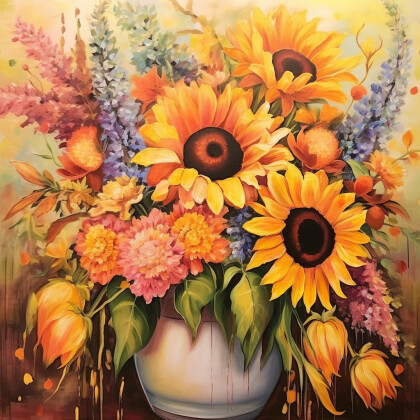 Натюрморт цветы в вазе