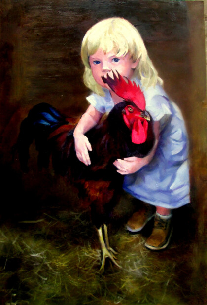 Девочка и петушок