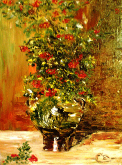 Рябина в вазе