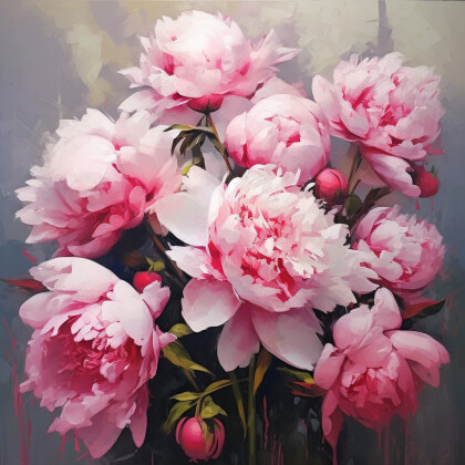 Букет нежных пионов