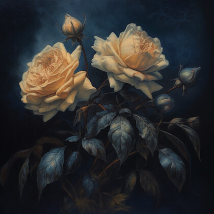 Бежевые розы